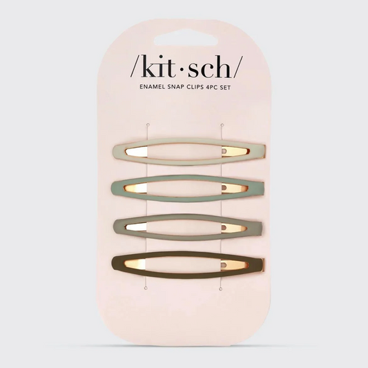 Kitsch Enamel Elongated Snap Clips