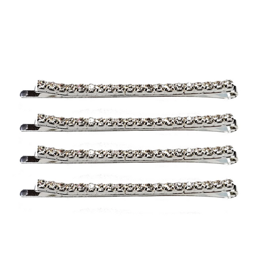 Pink Pewter Glitter Metal Bobby Pin Set