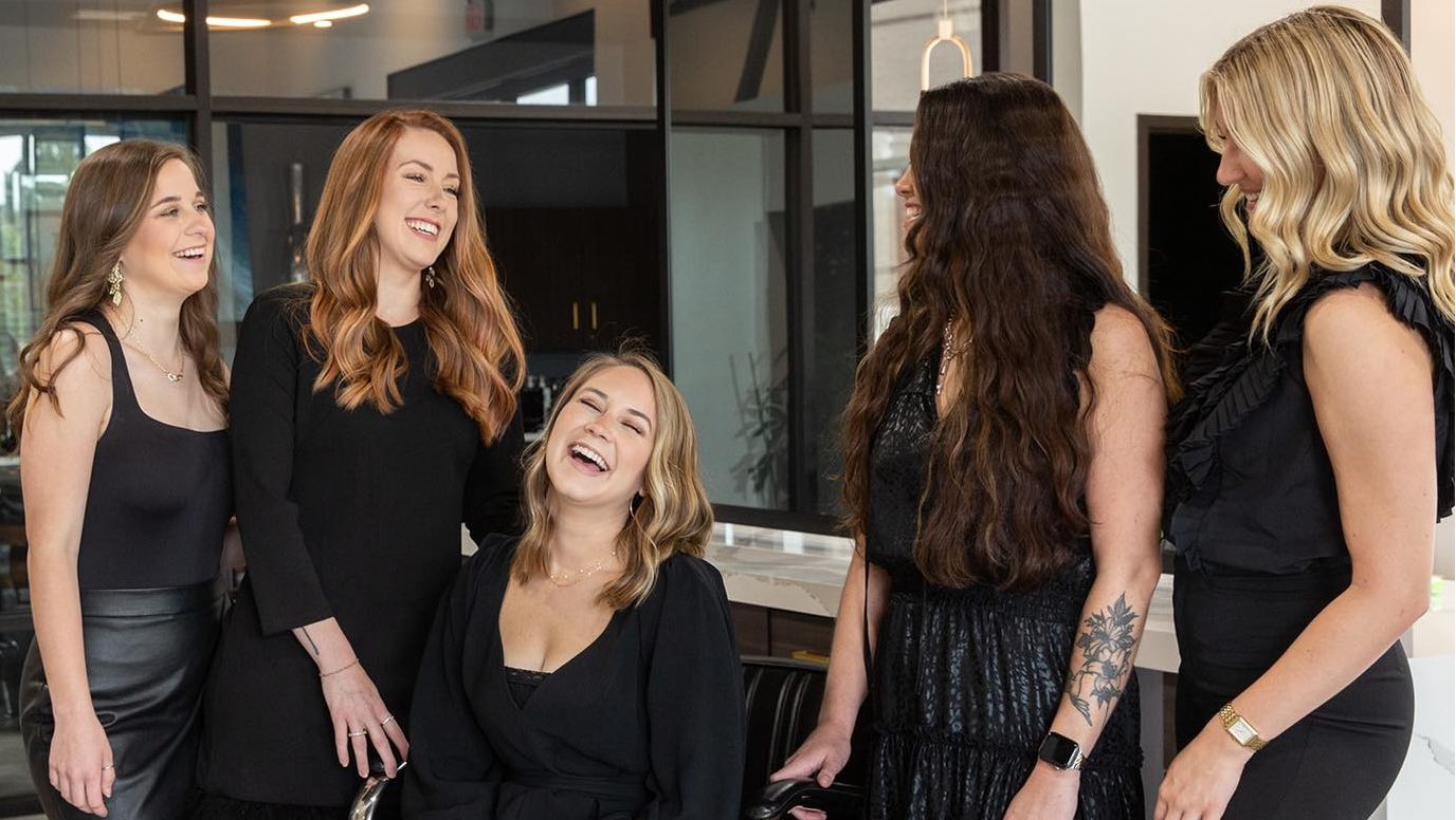 Hyde Salon stylists with clients in Columbia SC